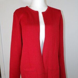 INOIS Women’s Red Cardigan Sweater Size Large Vintage